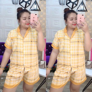 [ BIGSIZE] Bộ ngủ lụa hàn mịn bigsize đùi 60-80kg