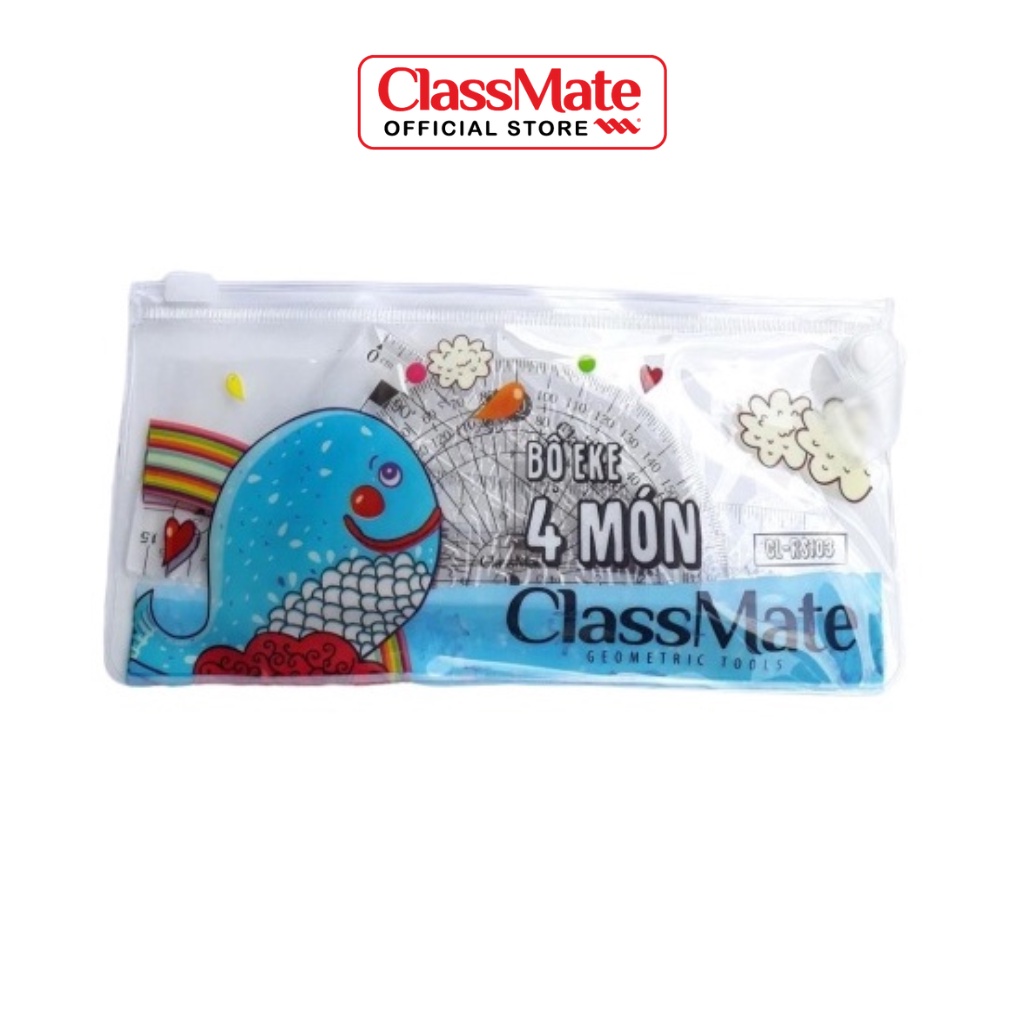 Bộ Thước Eke Đo Góc CLASSMATE 4 Món CL-RS103
