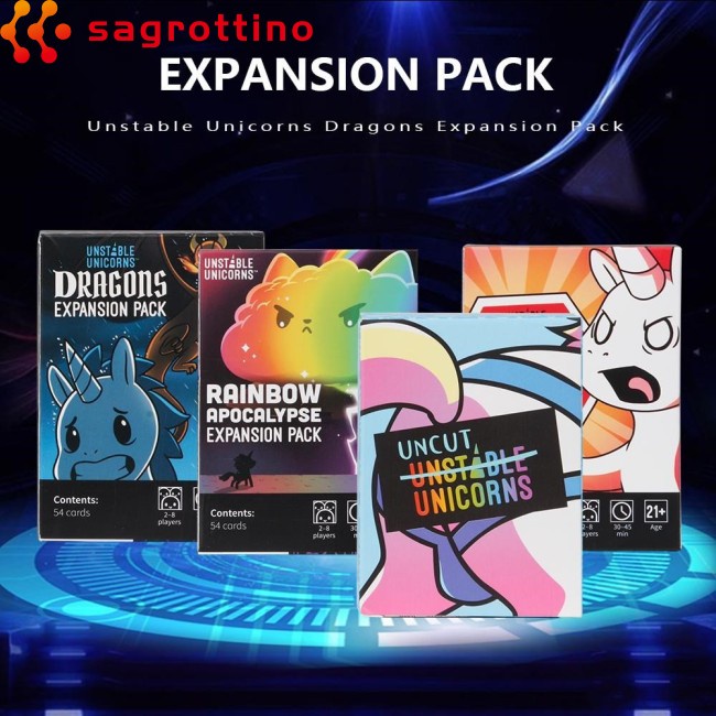 Bộ Thẻ Bài Trò Chơi Unstable Unicorns Mở Rộng Độc Đáo Thú Vị