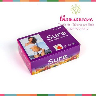 Combo 4 hộp bao cao su gân gai siêu bôi trơn sure - hà nội