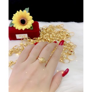 Nhẫn nữ trái cầu mạ vàng 18k EKP656