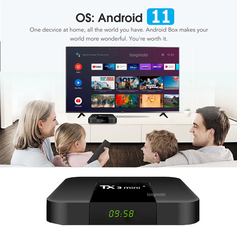 TX3 Mini Plus 2023 Tv Box Xem Truyền Hình Ổn Định S905W2 Ram 4GB Cài Sẵn Ứng Dụng