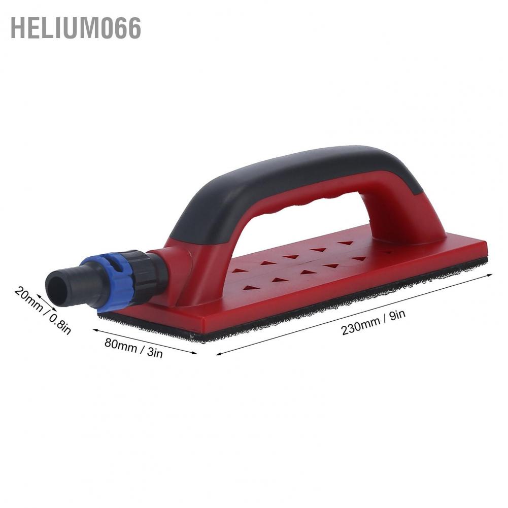 Helium066 Khối mài không bụi bằng tay Máy đánh bóng hút với móc và vòng 9in