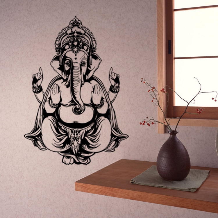 Giấy Dán Tường Pvc Thân Thiện Với Môi Trường Họa Tiết Ganesha 57x78cm