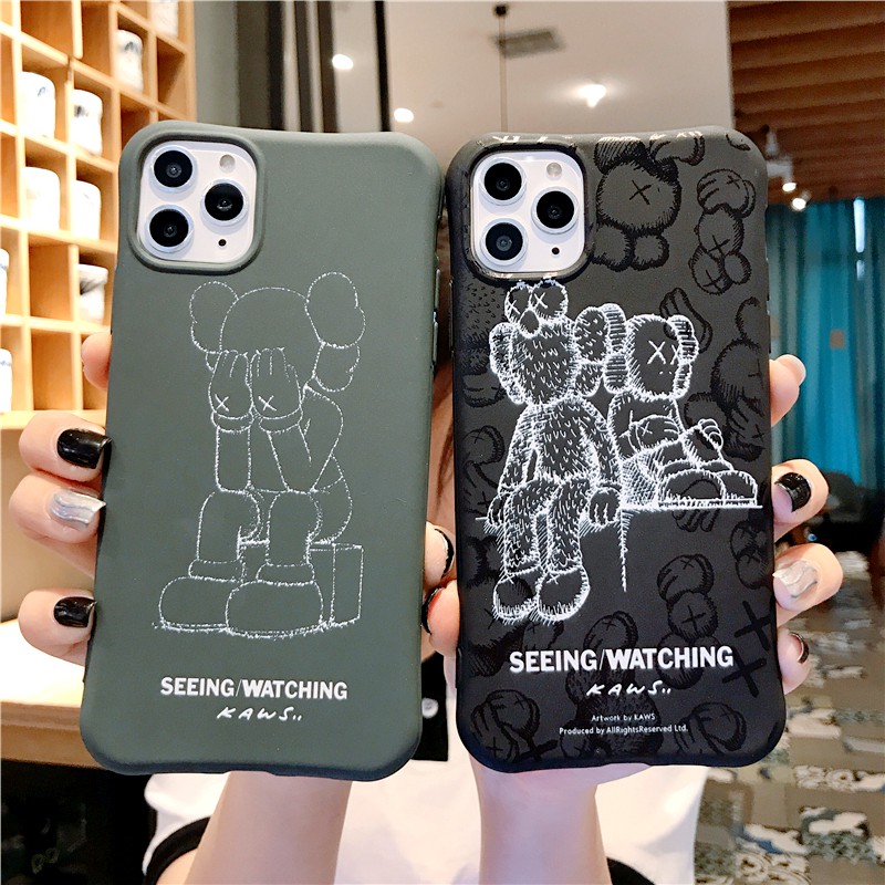 Ốp điện thoại silicon mềm hình Sesame Street KAWS cho iphone 12 11 Pro Max 12 mini iPhone XR X XS MAX 6 6S 7 8 Plus