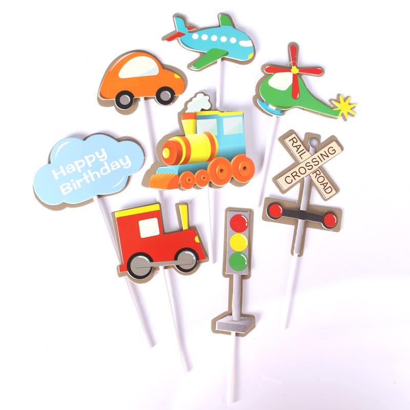 5 Combo 2 set giấy phương tiện giao thông và biển báo-Q6382