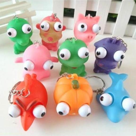 Móc khóa thú mắt lồi hoạt hình cute A040