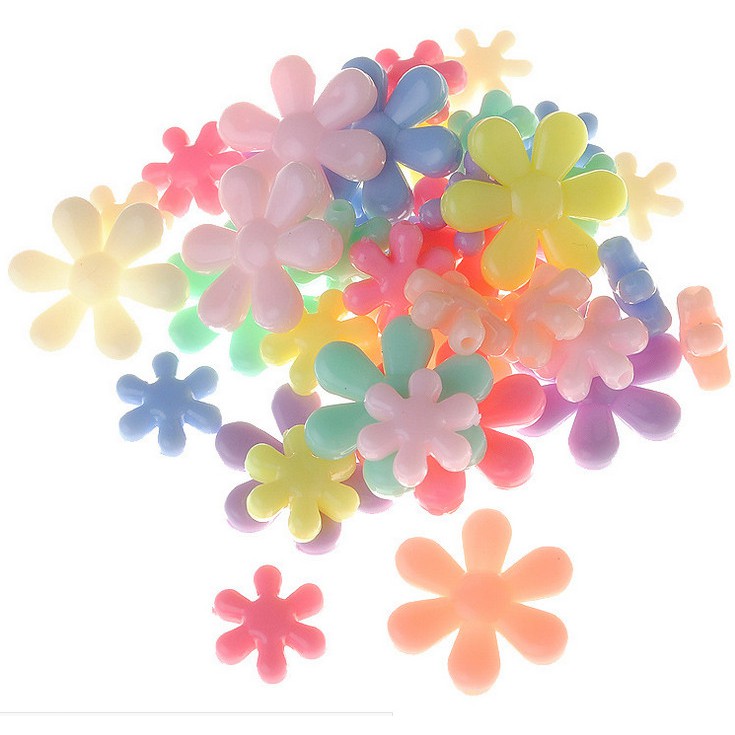 Chuỗi hạt nhiều màu sắc 15/25mm hình hoa hướng dương xinh xắn