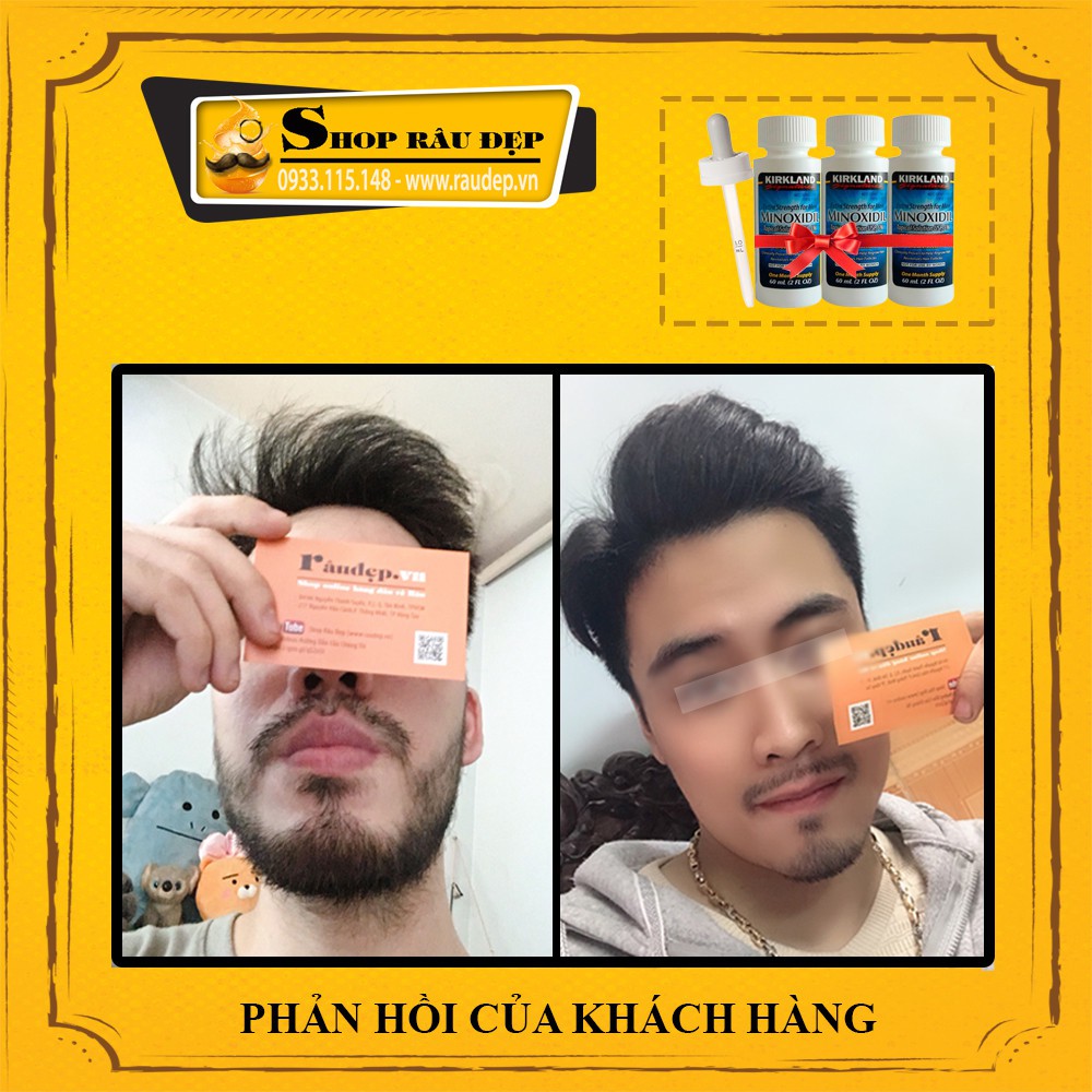 Minoxidil 5% Dạng Lỏng Mọc Râu Tóc Kirkland Mỹ Combo 3 Lọ