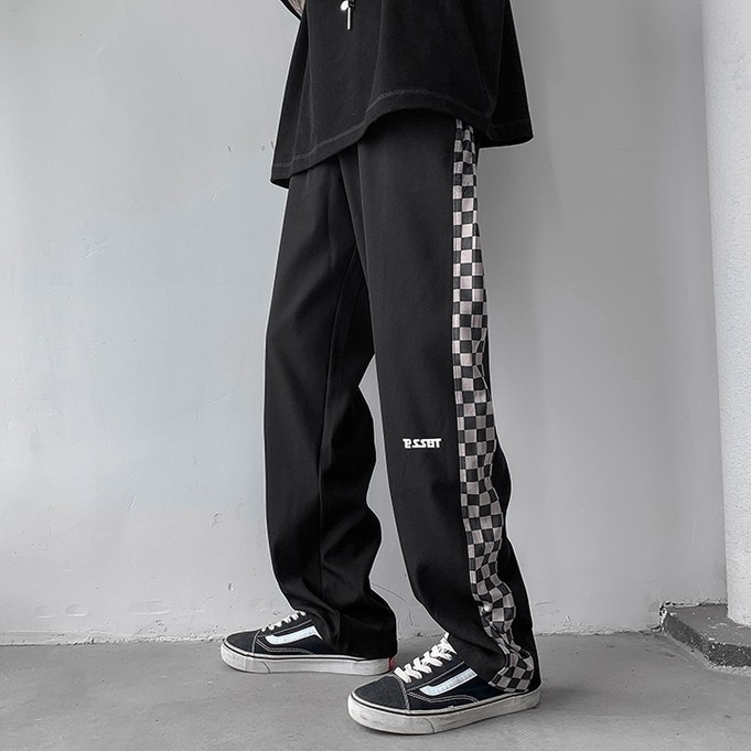 Quần ống rộng phối dây rút phong cách hip hop cá tính cho nam