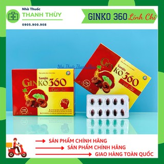 GINKGO BILOBA 360 Linh Chi [Hộp 100 Viên Nang] Viên Uống Bổ Não, Tuần Hoàn Máu Não
