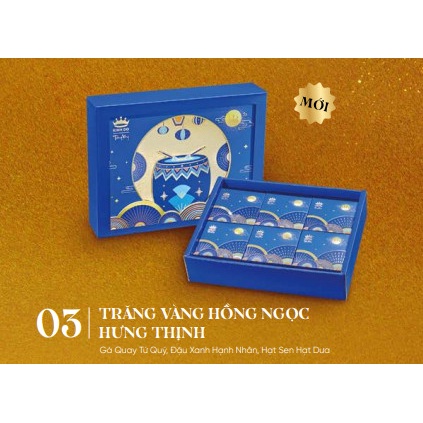 Bánh Trung Thu Kinh Đô - Hộp Thượng Hạng Bộ 4 6 8 Bánh Trăng Vàng Hồng Ngọc Cao Cấp - Hộp Biếu Tặng Cao Cấp Sang Trọng