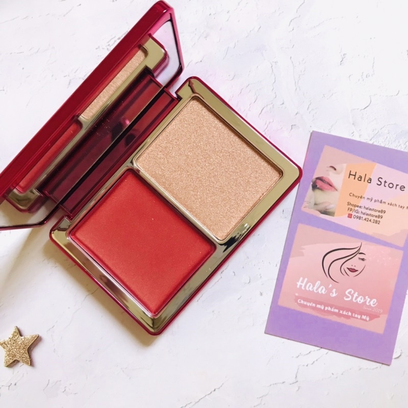 Bảng phấn má hồng và Highlighter NATASHA DENONA CUPID CHEEK DUO CREAM BLUSH AND HIGHLIGHTER NWT