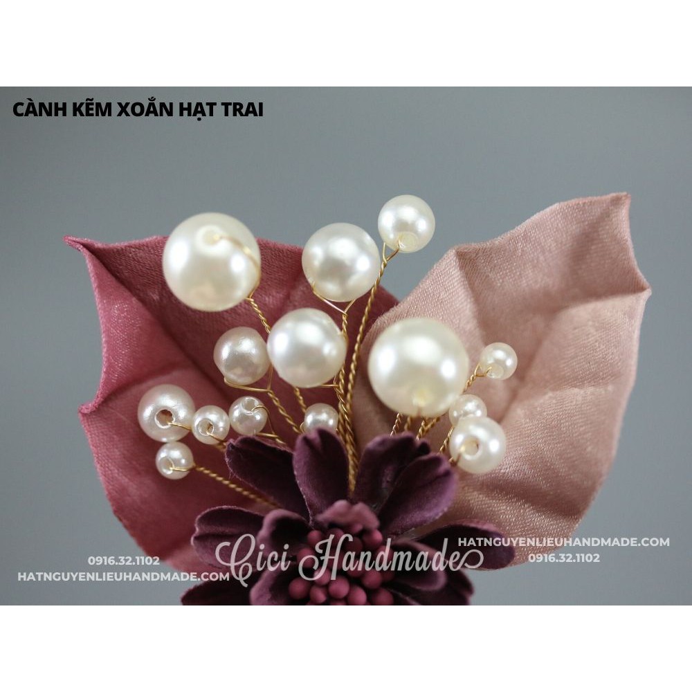 Cành kẽm xoắn hạt trai Cici Handmade chuyên hạt đá hạt pha lê hạt cườm hạt trang sức tự làm