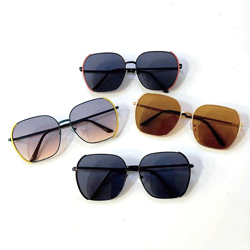 Kính mát gọng vuông quá cỡ màu gradient phong cách Hàn Quốc thời trang dành cho nữ