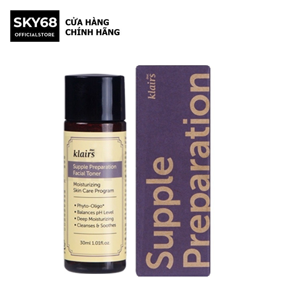  Nước Hoa Hồng Dưỡng Ẩm Dành Cho Da Nhạy Cảm Klairs Supple Preparation Facial Toner 30ml