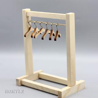 Dolls Natural Wooden Garment Rack Clothes Hanging for BJD YOSD Dolls