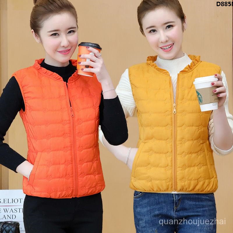 Áo khoác phao sát nách vải cotton mỏng thời trang mùa đông cho nữ | BigBuy360 - bigbuy360.vn