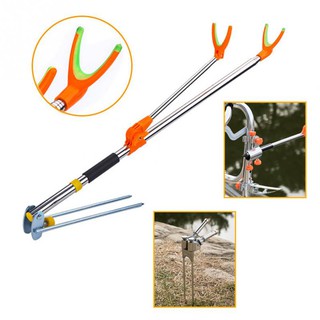 [SIÊU BỀN] Cây chống cần câu tay inox thu gọn dài 2m1, chống cần câu đài câu đơn giá rẻ