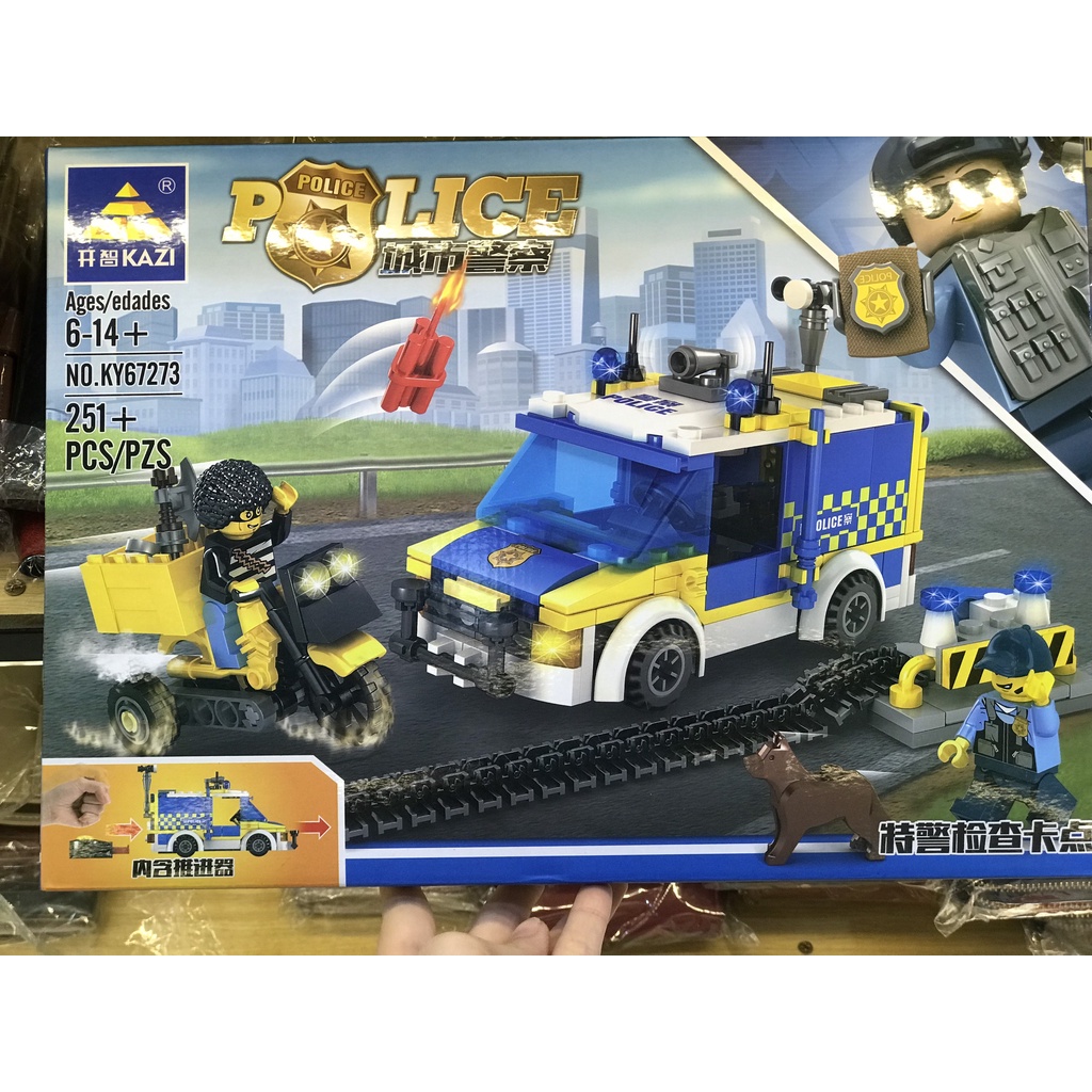 Xếp hình lắp ghép lego KAZI mô hình Xe ô tô POLICE