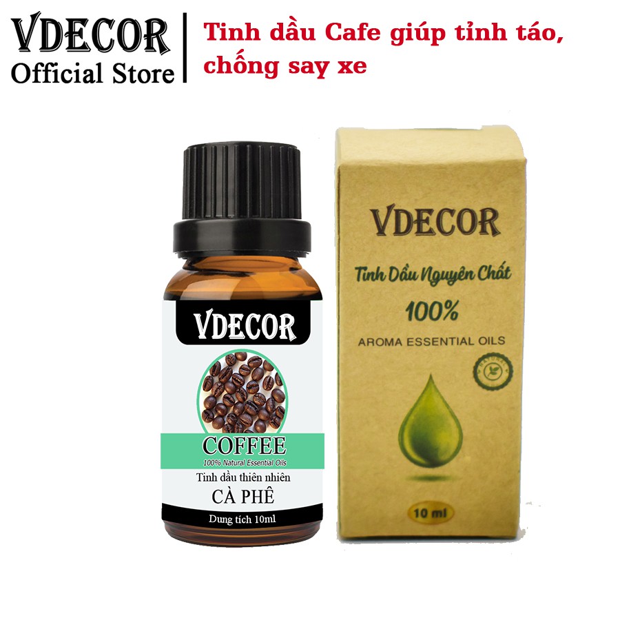 Tinh Dầu Cafe VDECOR Nguyên chất 100% từ Thiên Nhiên (10ml)
