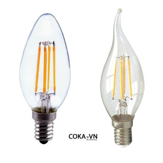 Bóng nến, bóng đèn led edison-bóng đèn led trang trí cà phê-quán ăn T35 đui E14 bóng led tiết kiệm điện