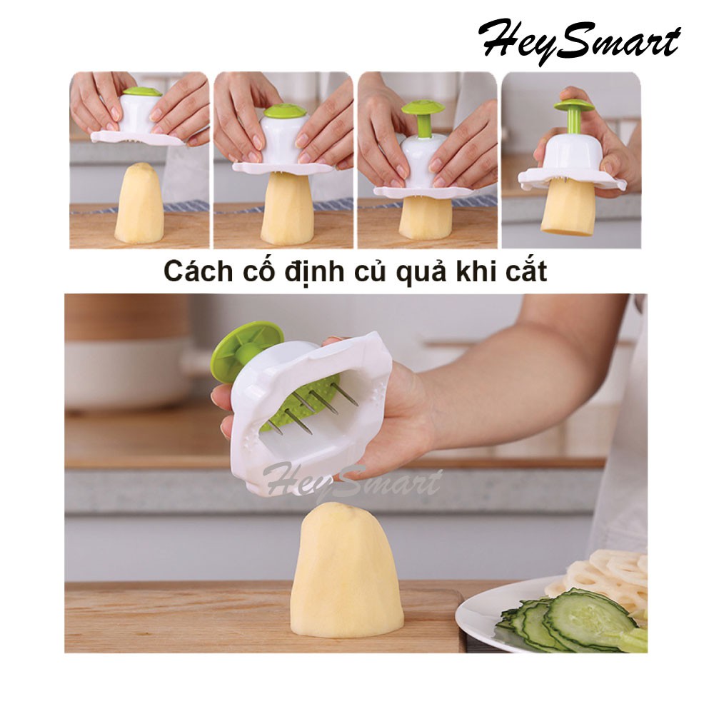 Dụng cụ gọt rau củ đa năng có khay đựng, dao bào sợi rau củ siêu nhanh, máy gọt hoa quả tiện lợi