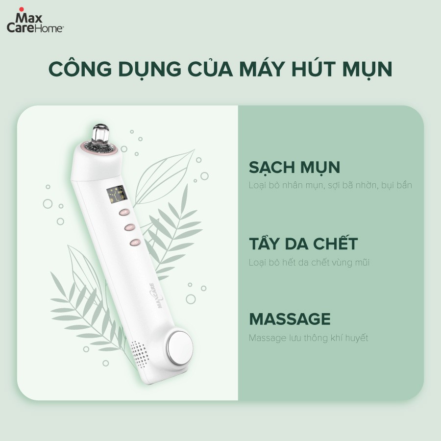 Máy hút mụn đầu đen cầm tay nóng lạnh MAXCARE MAX666 hút mụn cám bã nhờn thu nhỏ lỗ chân lông SIMI