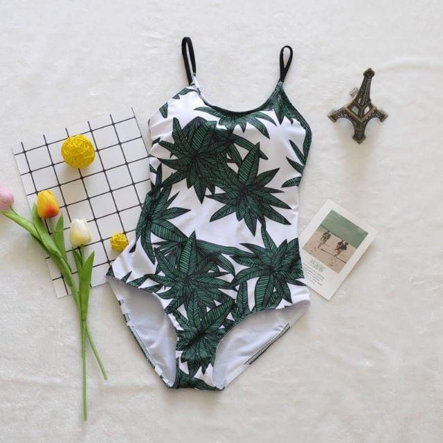 Swimsuit họa tiết lá cọ