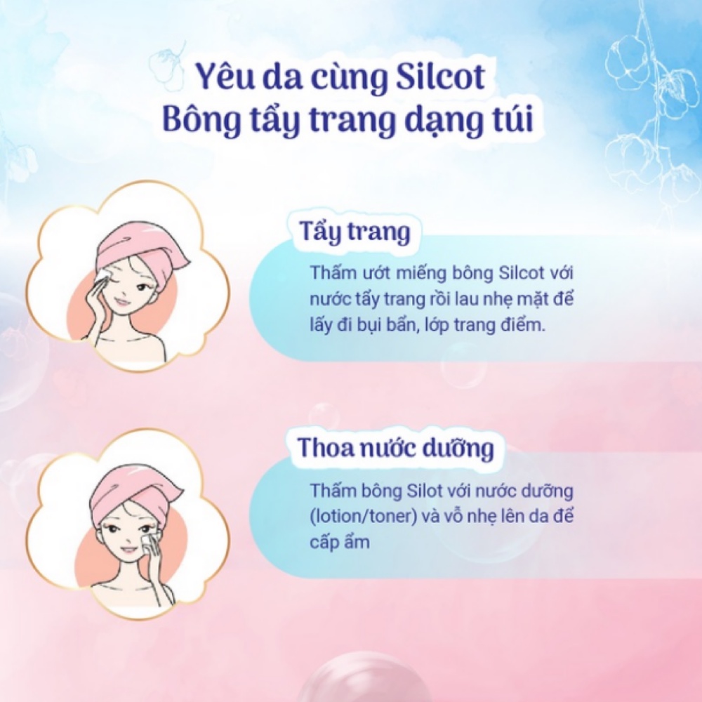 Bộ 4 hộp Bông trang điểm (bông tẩy trang) cao cấp Silcot Premium 66 miếng/hộp