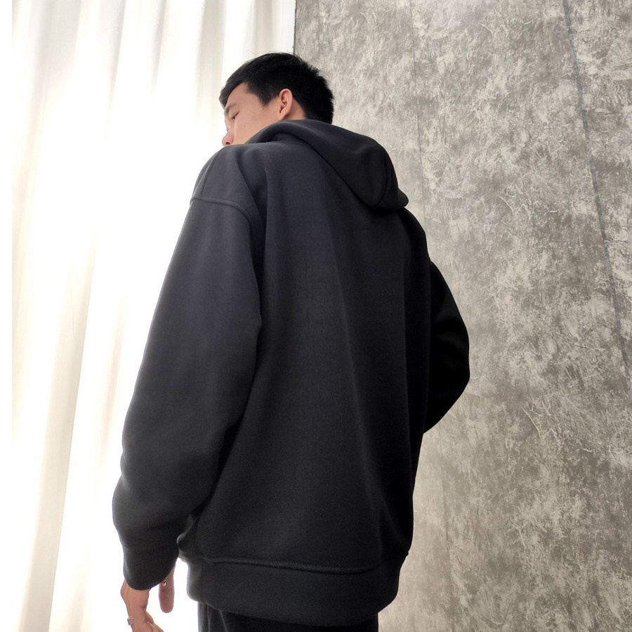 Áo hoodie đen trơn vải dày đẹp A942 Shop Thành Long chuyên quần áo nam | BigBuy360 - bigbuy360.vn