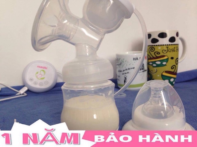 Máy hút sữa điện đôi Rozabi tặng máy hâm sữa Fatz 4 chức năng