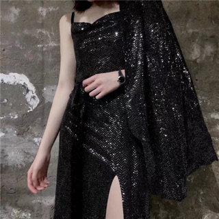 Combo đầm áo khoác bling bling