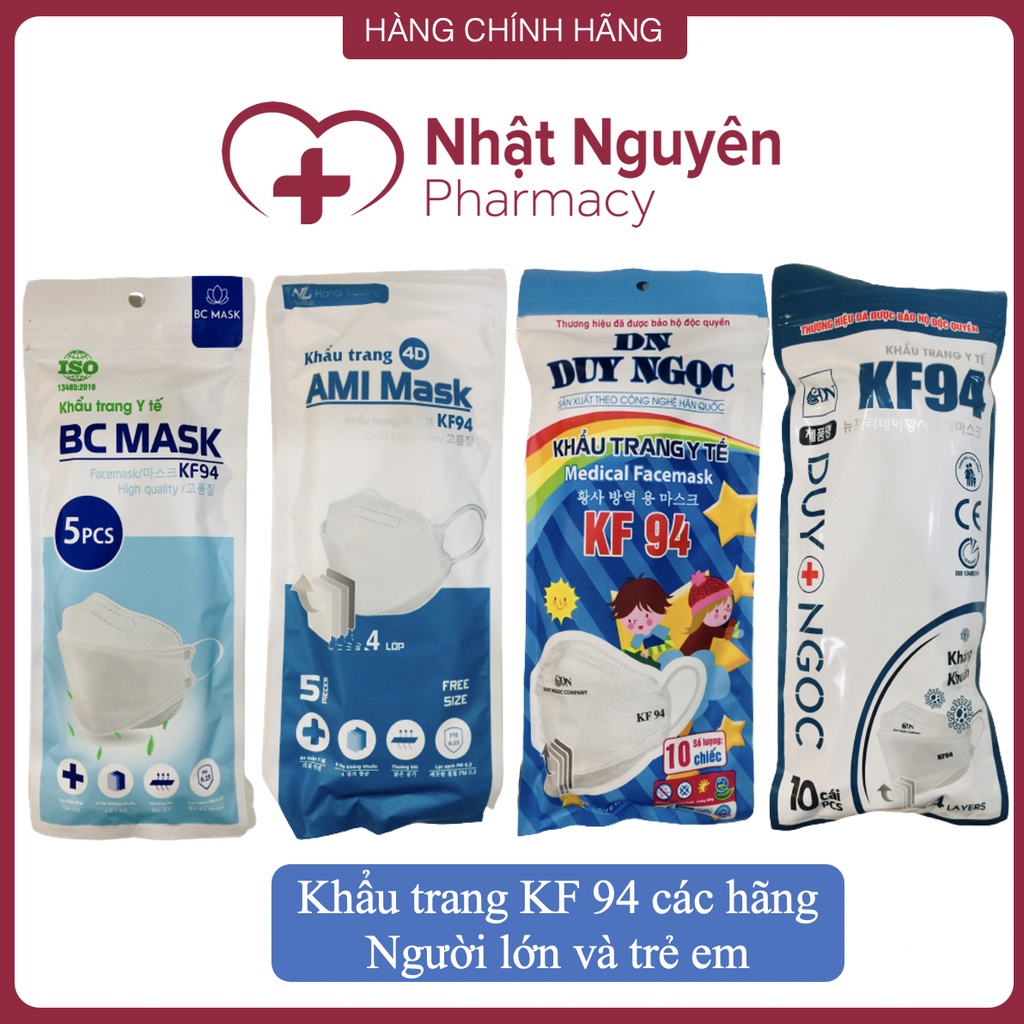 Khẩu trang kháng khuẩn Duy Ngọc 4D KF94 túi 10 chiếc - Khẩu trang y tế an toàn đạt tiêu chuẩn ôm sát mặt, chống bụi mịn