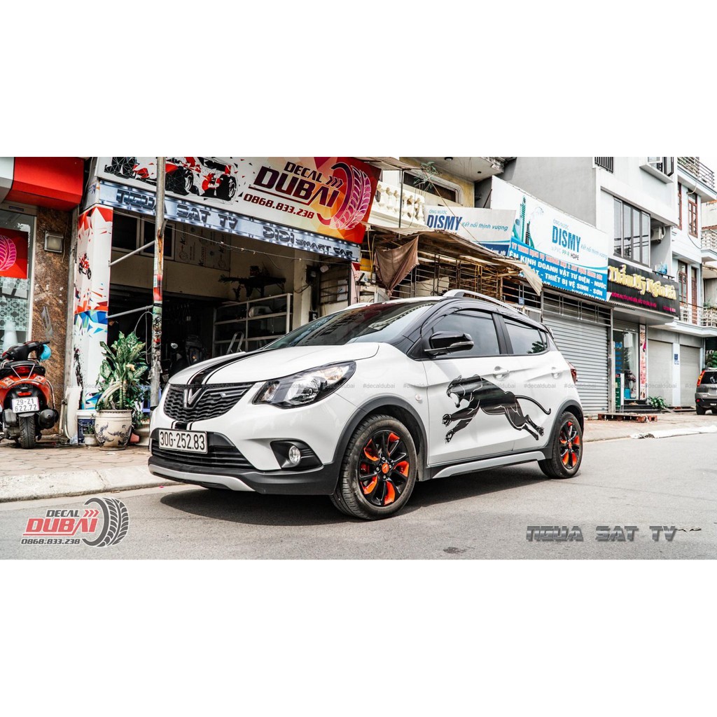 Tem con báo dán Xe Vinfast Fadil 005