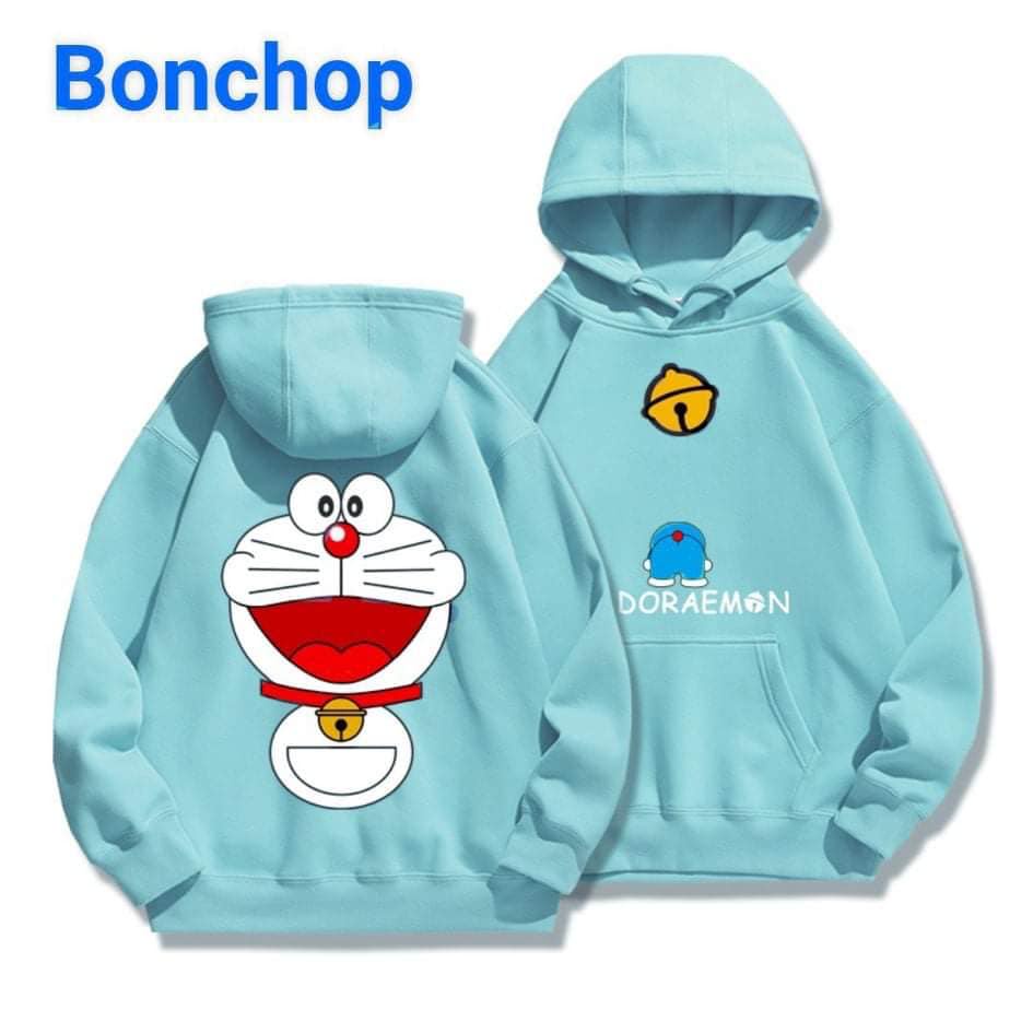 ÁO THUN HOODIE IN HÌNH DOREAMON DỄ THƯƠNG [HÀNG BONCHOP ĐẸP]