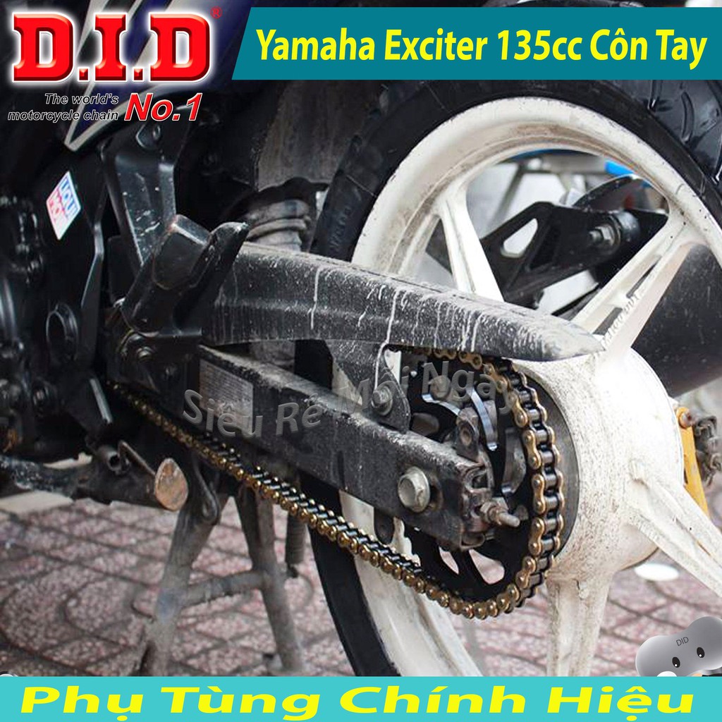 Bộ Nhông Sên Dĩa DID Yamaha Exciter 135cc Côn Tay Sên DID 10Ly Sên Vàng Thái Lan