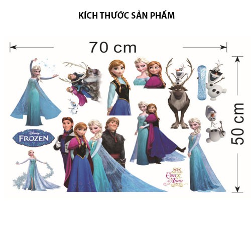 Decal dán tường nhân vật hoạt hình ELSA HPM1431