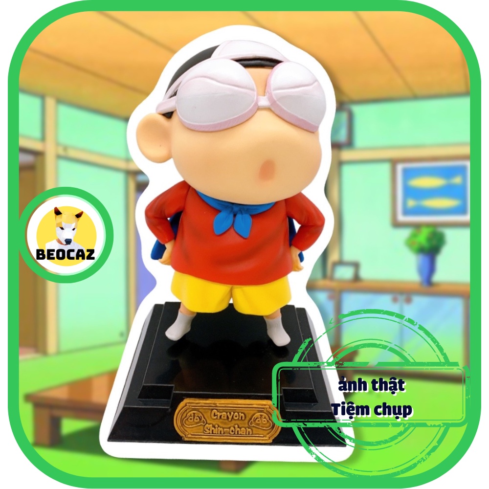 Mô hình Shin chan Cậu bé bút chì Shinosuke tinh nghịch bra siêu nhân super man dễ thương mẫu To 21 cm Đồ chơi Beocaz