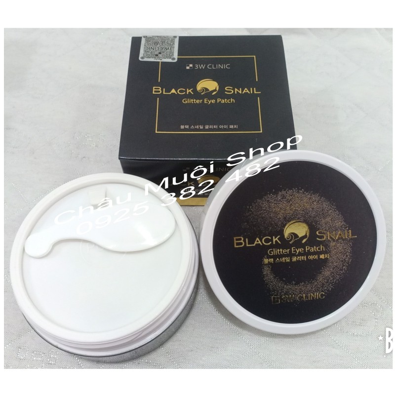 Mặt Nạ Dưỡng Da Vùng Mắt Chiết Xuất Ốc Sên 3W Clinic -Black Snail Glitter Eye Patch