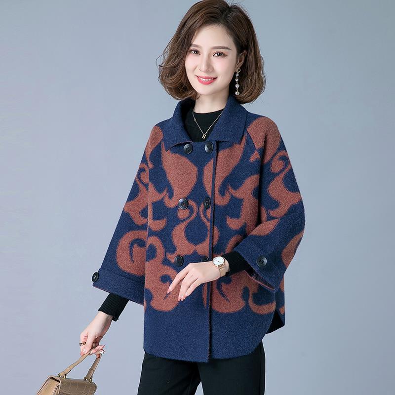 Áo khoác của mẹ áo khoác mùa xuân và mùa thu Áo khoác dành cho người trung niên và người già áo len cỡ lớn phù hợp với h