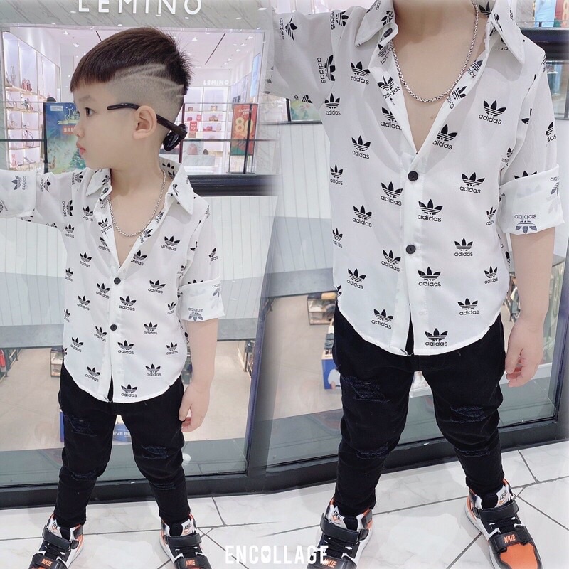 Áo sơ mi lụa dài tay cho bé hàng đẹp
