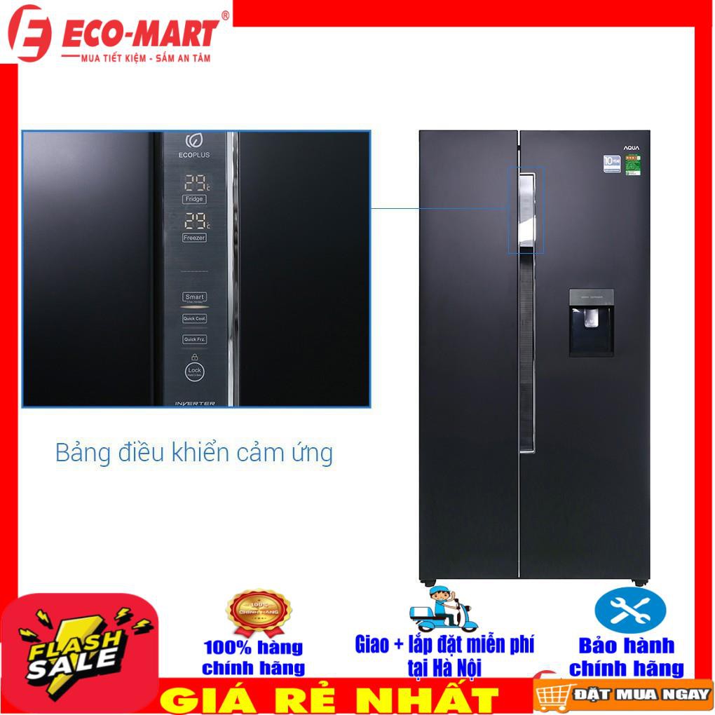 AQR-I565AS(BS) Tủ lạnh Aqua 2 cửa màu đen 557/510 lít AQR-I565AS(BS)