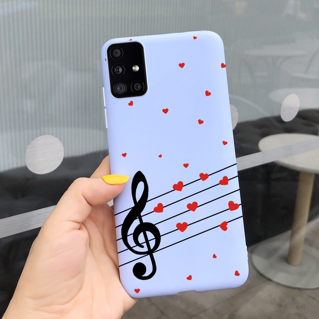 Ốp điện thoại TPU silicon dẻo in hình trái tim cho Samsung Galaxy M51 M31 M21 M21S