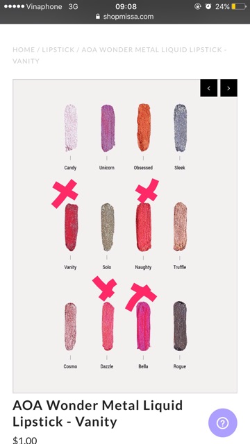 {XẢ HÀNG}Son kem lì AOA Mỹ | Thế Giới Skin Care