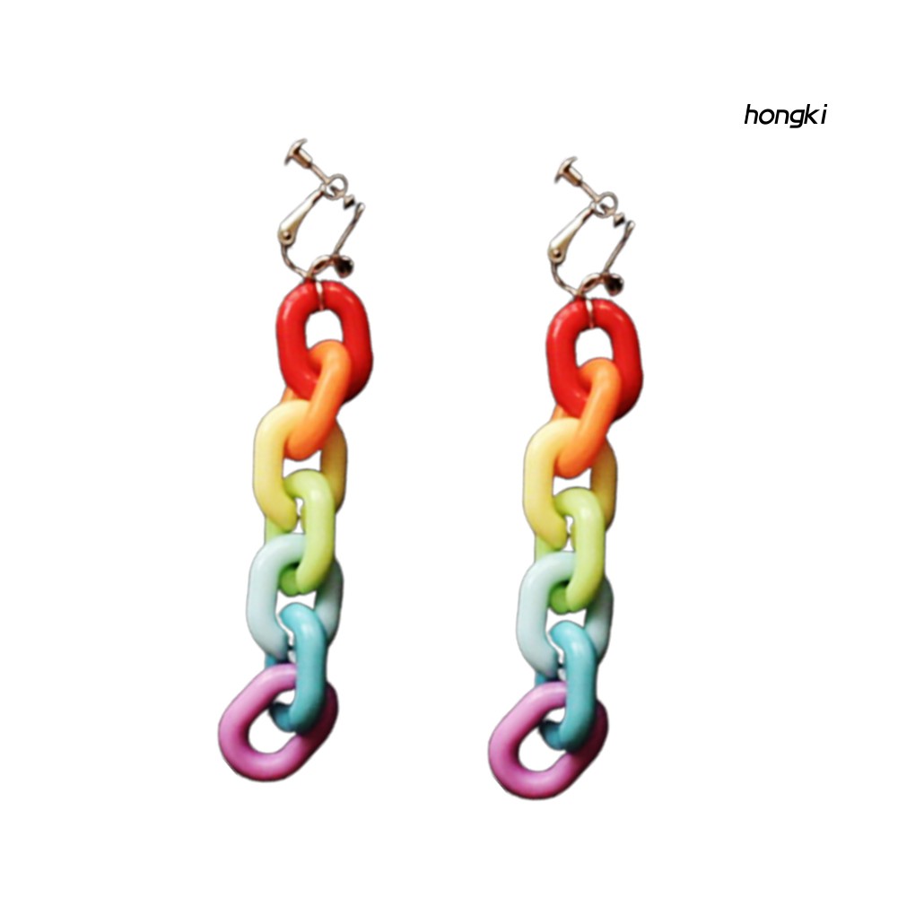 Đôi Bông Tai Dáng Dài Phối Dây Xích Thời Trang Cho Nữ