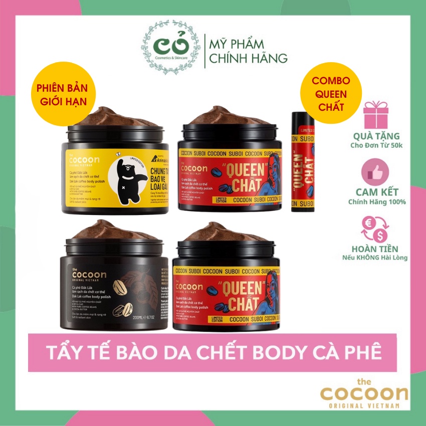 [Mã 254FMCGSALE giảm 8% đơn 500K] Tẩy Da Chết Toàn Thân COCOON Cà Phê Đắk Lắk Làm Sạch Da Chết Body (hủ) | WebRaoVat - webraovat.net.vn