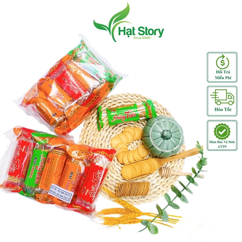 1 Bịch 10 Gói Bánh Quy Đồng Tiền Tuổi Thơ, Thơm, Cam Kết Ngon