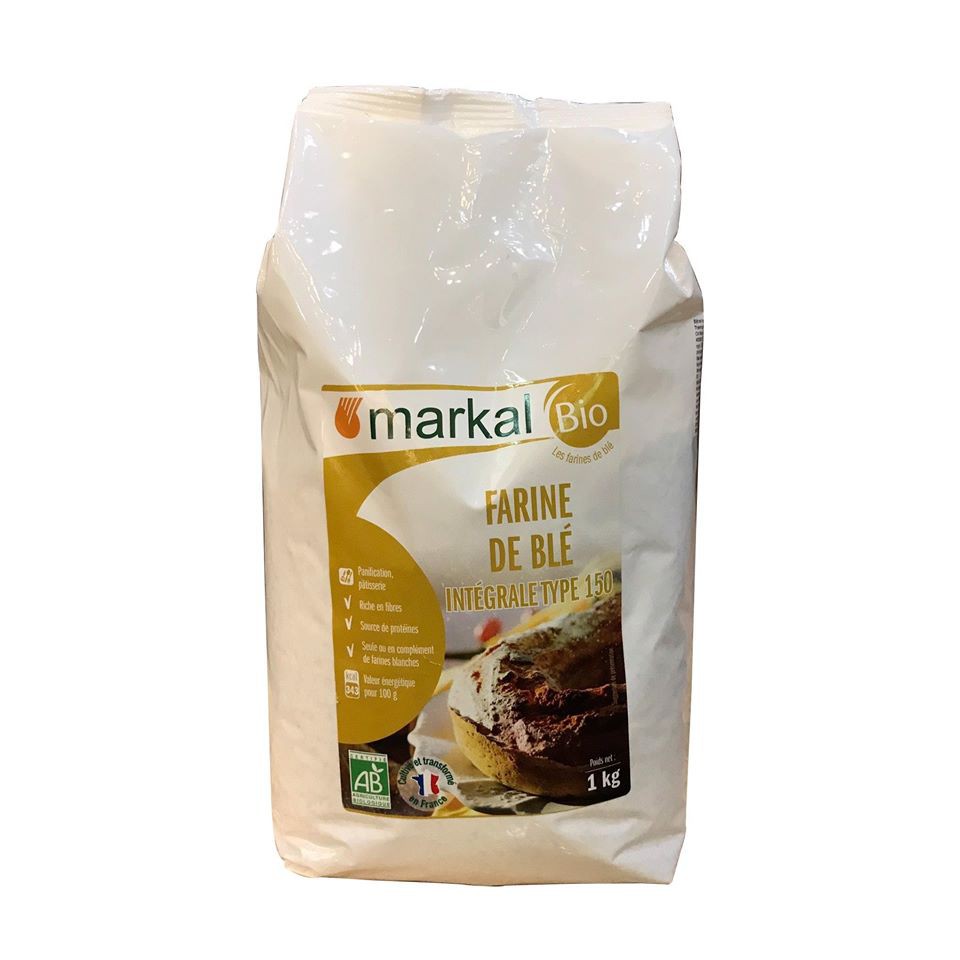 Bột mì nguyên cám hữu cơ Markal 1kg