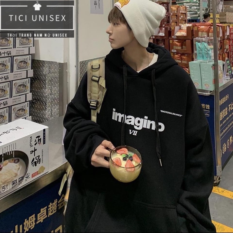 Áo hoodie unisex nam nữ nỉ thêu “ Imagine“❤ [Video thật tại Shop] Áo nỉ bông unisex chất nỉ siêu mịn cực ấm | BigBuy360 - bigbuy360.vn